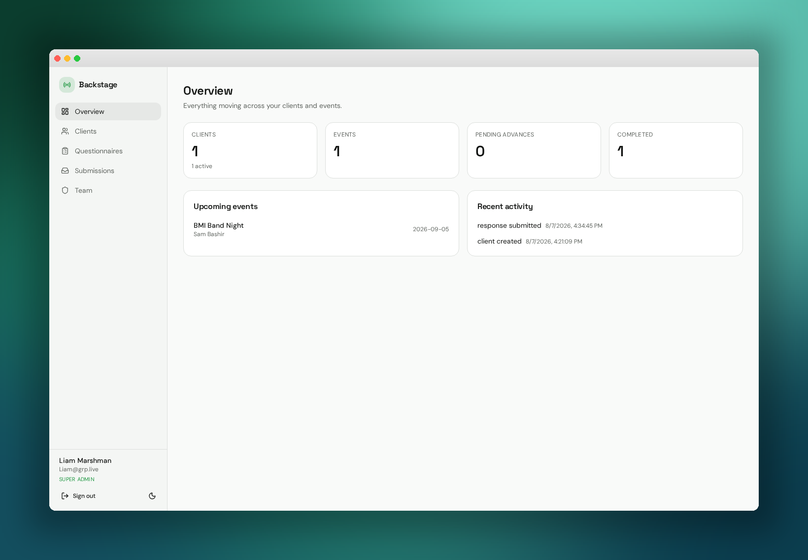 Dashboard